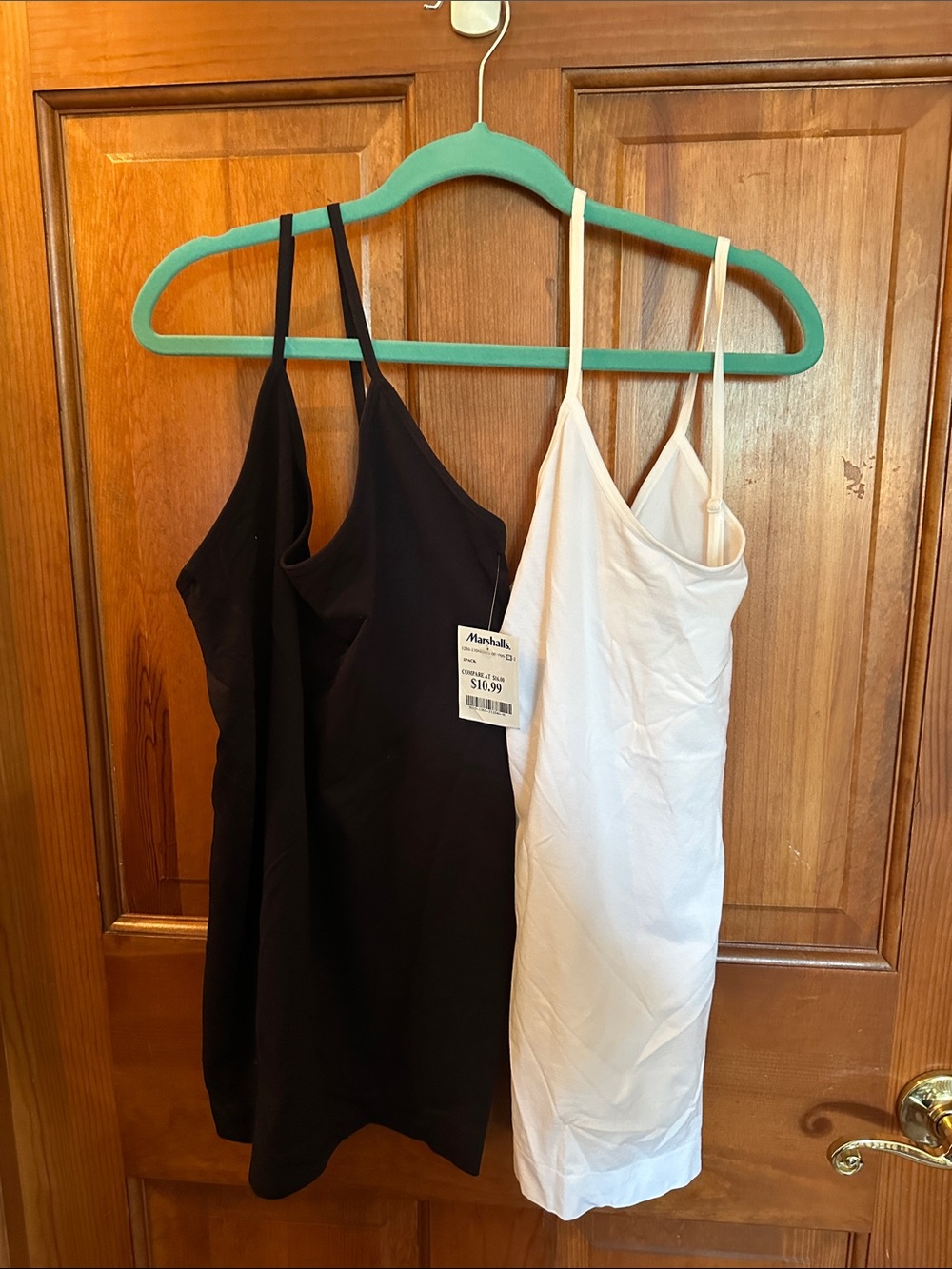 Yummie by Heather Thomson Black & White Slim Strap Camisole Duo